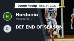 Recap: Nordonia  vs. DEF END OF SEASON 2022