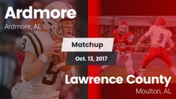 Matchup: Ardmore vs. Lawrence County  2017