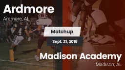 Matchup: Ardmore vs. Madison Academy  2018