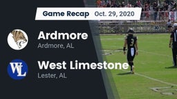 Recap: Ardmore  vs. West Limestone  2020