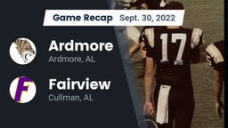 Recap: Ardmore  vs. Fairview  2022