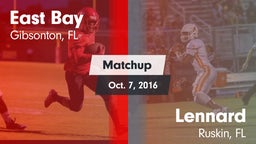 Matchup: East Bay vs. Lennard  2016