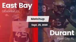 Matchup: East Bay  vs. Durant  2020
