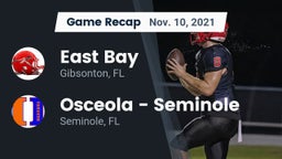 Recap: East Bay  vs. Osceola  - Seminole 2021