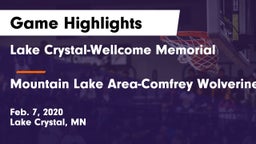 Lake Crystal-Wellcome Memorial  vs Mountain Lake Area-Comfrey Wolverines Game Highlights - Feb. 7, 2020