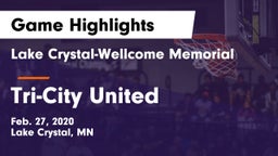 Lake Crystal-Wellcome Memorial  vs Tri-City United  Game Highlights - Feb. 27, 2020