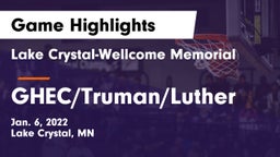 Lake Crystal-Wellcome Memorial  vs GHEC/Truman/Luther Game Highlights - Jan. 6, 2022