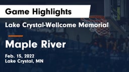 Lake Crystal-Wellcome Memorial  vs Maple River  Game Highlights - Feb. 15, 2022