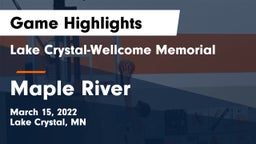 Lake Crystal-Wellcome Memorial  vs Maple River  Game Highlights - March 15, 2022