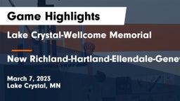 Lake Crystal-Wellcome Memorial  vs New Richland-Hartland-Ellendale-Geneva  Game Highlights - March 7, 2023