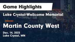 Lake Crystal-Wellcome Memorial  vs Martin County West  Game Highlights - Dec. 14, 2023