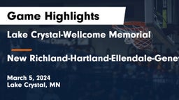 Lake Crystal-Wellcome Memorial  vs New Richland-Hartland-Ellendale-Geneva  Game Highlights - March 5, 2024