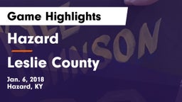 Hazard  vs Leslie County  Game Highlights - Jan. 6, 2018