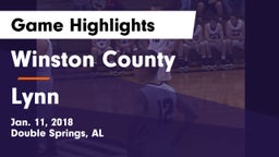 Winston County  vs Lynn  Game Highlights - Jan. 11, 2018