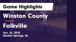 Winston County  vs Falkville  Game Highlights - Jan. 26, 2018