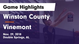 Winston County  vs Vinemont  Game Highlights - Nov. 29, 2018