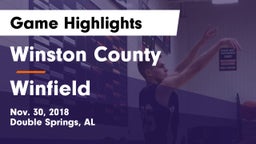 Winston County  vs Winfield Game Highlights - Nov. 30, 2018