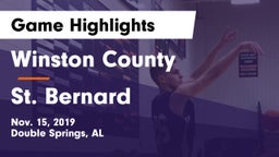 Winston County  vs St. Bernard Game Highlights - Nov. 15, 2019
