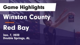 Winston County  vs Red Bay  Game Highlights - Jan. 7, 2020