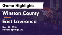 Winston County  vs East Lawrence  Game Highlights - Dec. 28, 2018