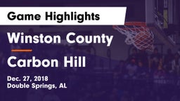 Winston County  vs Carbon Hill  Game Highlights - Dec. 27, 2018