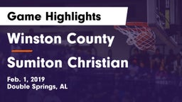 Winston County  vs Sumiton Christian  Game Highlights - Feb. 1, 2019