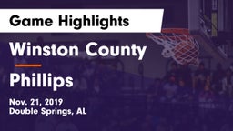 Winston County  vs Phillips  Game Highlights - Nov. 21, 2019