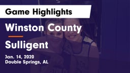 Winston County  vs Sulligent  Game Highlights - Jan. 14, 2020