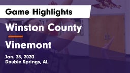 Winston County  vs Vinemont  Game Highlights - Jan. 28, 2020