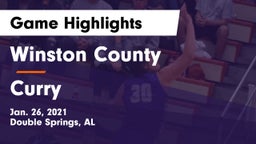 Winston County  vs Curry  Game Highlights - Jan. 26, 2021