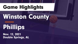 Winston County  vs Phillips  Game Highlights - Nov. 12, 2021