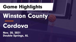 Winston County  vs Cordova  Game Highlights - Nov. 20, 2021