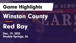 Winston County  vs Red Bay  Game Highlights - Dec. 19, 2022
