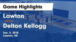 Lawton  vs Delton Kellogg Game Highlights - Jan. 5, 2018