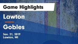 Lawton  vs Gobles  Game Highlights - Jan. 21, 2019