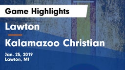 Lawton  vs Kalamazoo Christian  Game Highlights - Jan. 25, 2019