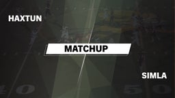 Matchup: Haxtun vs. Simla  2016