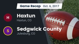 Recap: Haxtun  vs. Sedgwick County  2017