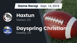 Recap: Haxtun  vs. Dayspring Christian  2018