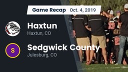Recap: Haxtun  vs. Sedgwick County  2019