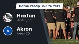 Recap: Haxtun  vs. Akron  2019