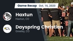 Recap: Haxtun  vs. Dayspring Christian  2020