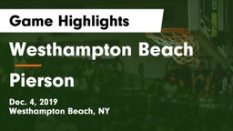 Westhampton Beach  vs Pierson  Game Highlights - Dec. 4, 2019