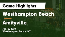 Westhampton Beach  vs Amityville Game Highlights - Jan. 8, 2020