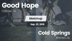 Matchup: Good Hope vs. Cold Springs  2016