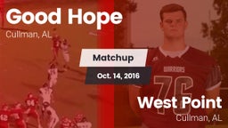 Matchup: Good Hope vs. West Point  2016