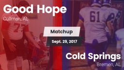 Matchup: Good Hope High vs. Cold Springs  2017