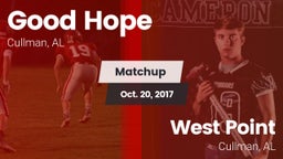 Matchup: Good Hope High vs. West Point  2017
