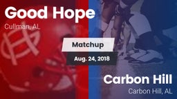 Matchup: Good Hope High vs. Carbon Hill  2018