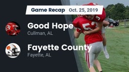 Recap: Good Hope  vs. Fayette County  2019